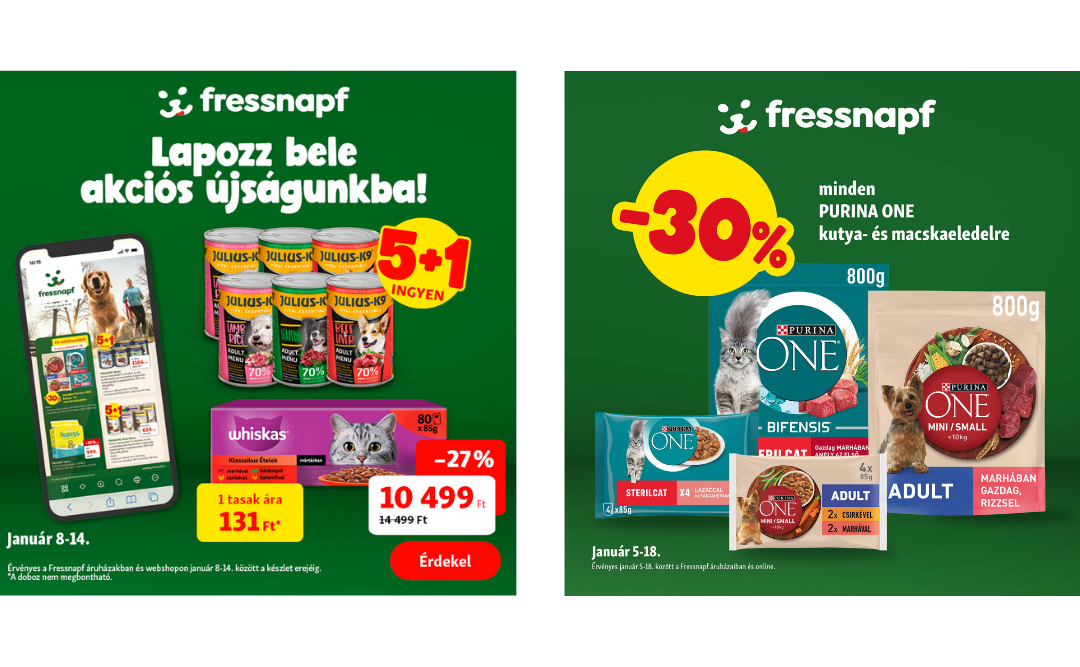 Fressnapf: Januári akciók