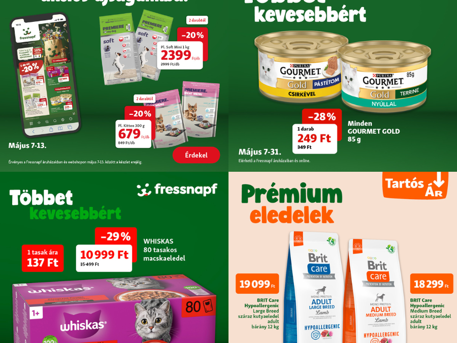 Fressnapf: Májusi ajánlatok